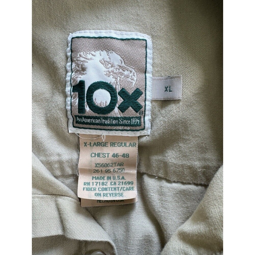 10X Shooting Patch Tan Short Sleeve Lightweight Shooting Hunting Shirt Mens XL
